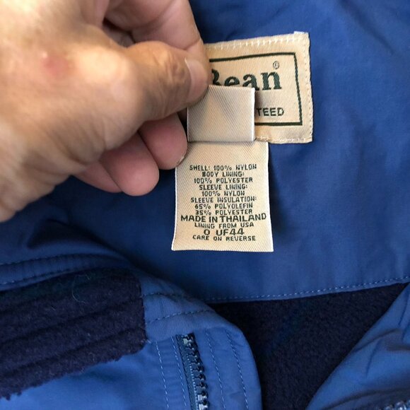 L.L. Bean Men's Jacket XLT Blue Full Zip Polartec - Picture 8 of 15